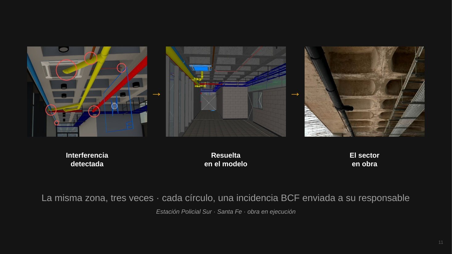 Estación Policial Sur, Santa Fe: interferencia detectada en el modelo, resuelta y el mismo sector en obra